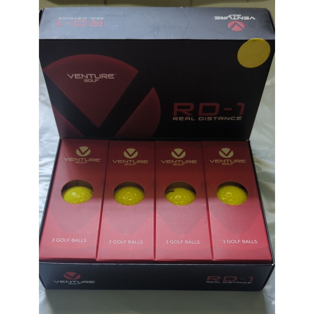 Venture Golf RD-1 Real Distance Yellow Golf Balls